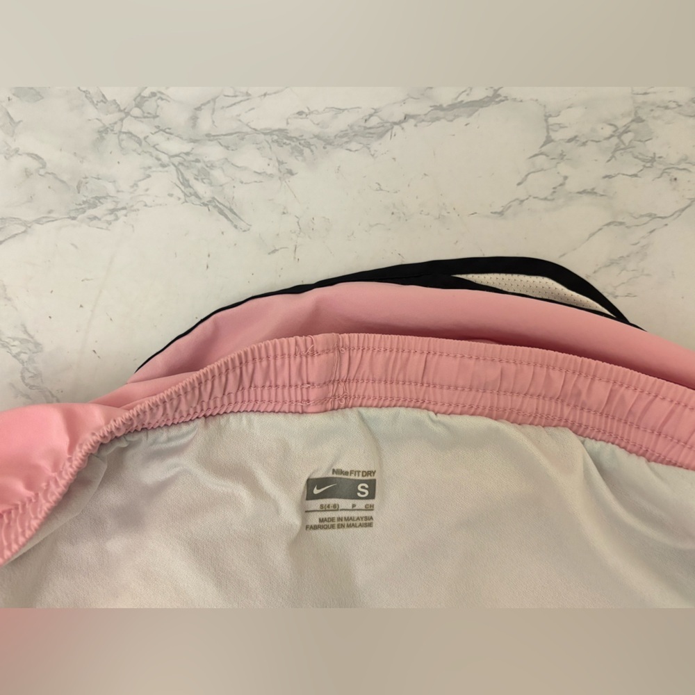 Nike Dri-Fit Tempo Pink Running Shorts Women's Size Small Lined Elastic Waist - Picture 4 of 5